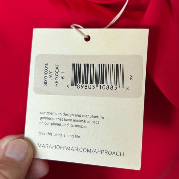 Mara Hoffman Jay NWT Red High Waist Tie-Front Bikini Bottoms Size 2X - Picture 7 of 12